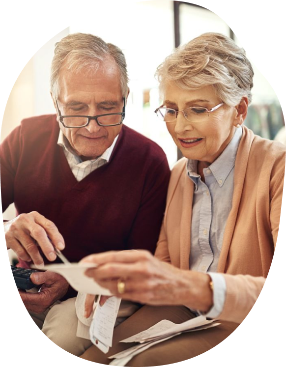 Medicare couple reviewing their coverage